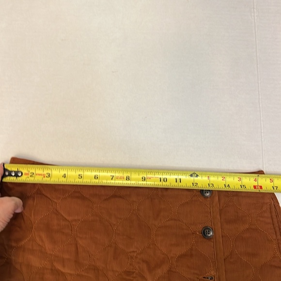 MADEWELL BROWN QUILTED COTTON  MINI SKIRT 10 - Picture 12 of 16
